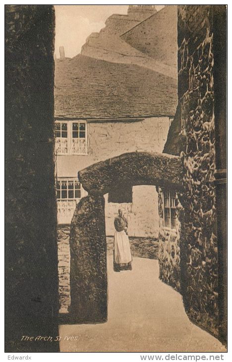 St Ives Arch, Cornwall Postcard J Welch - St.Ives