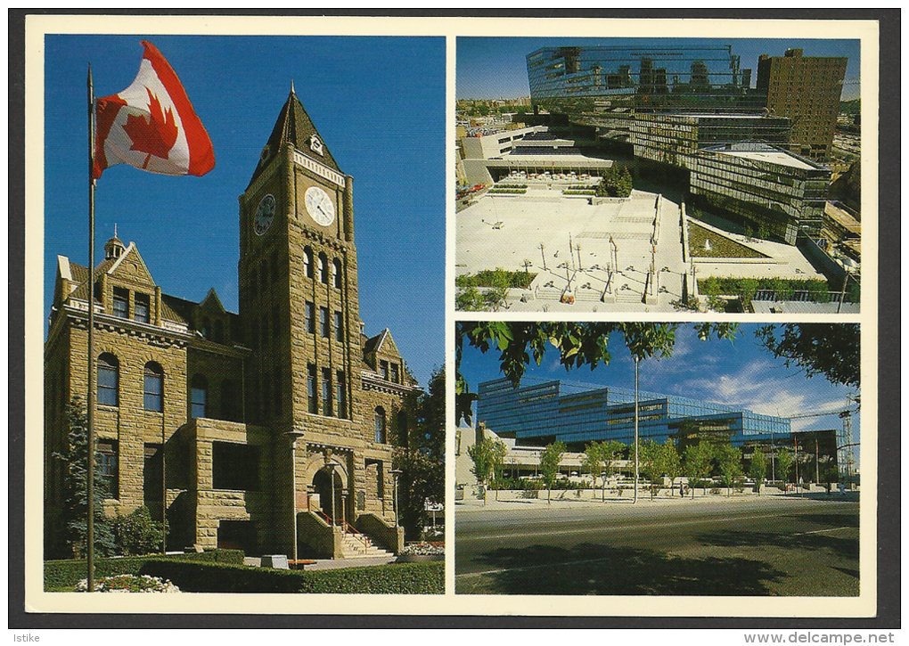 Canada,  Calgary, The New And The Old  City  Halls. - Calgary