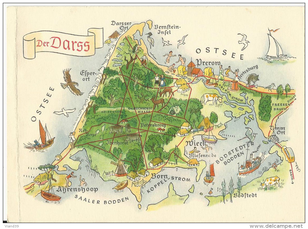 Der Darss - Carte Du Parc - Fischland/Darss