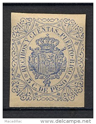 ESPAGNE - Timbre Taxe 5c De Peso - Recibos Y Cuentas Non Dentelé Neuf ** Superbe - Puerto Rico