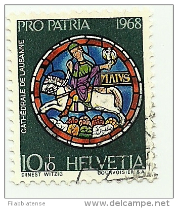 1968 - Svizzera 807 Vetrate C3070, - Vetri & Vetrate