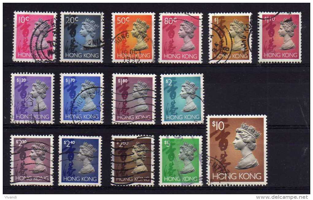 Hong Kong - 1992/95 - Definitives (Part Set, No Phosphor Bands) - Used - Used Stamps