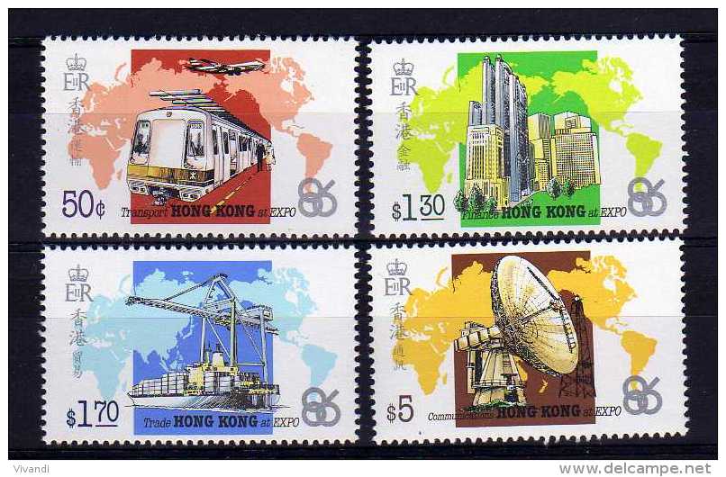 Hong Kong - 1986 - "Expo 86" World Fair - MNH - Unused Stamps