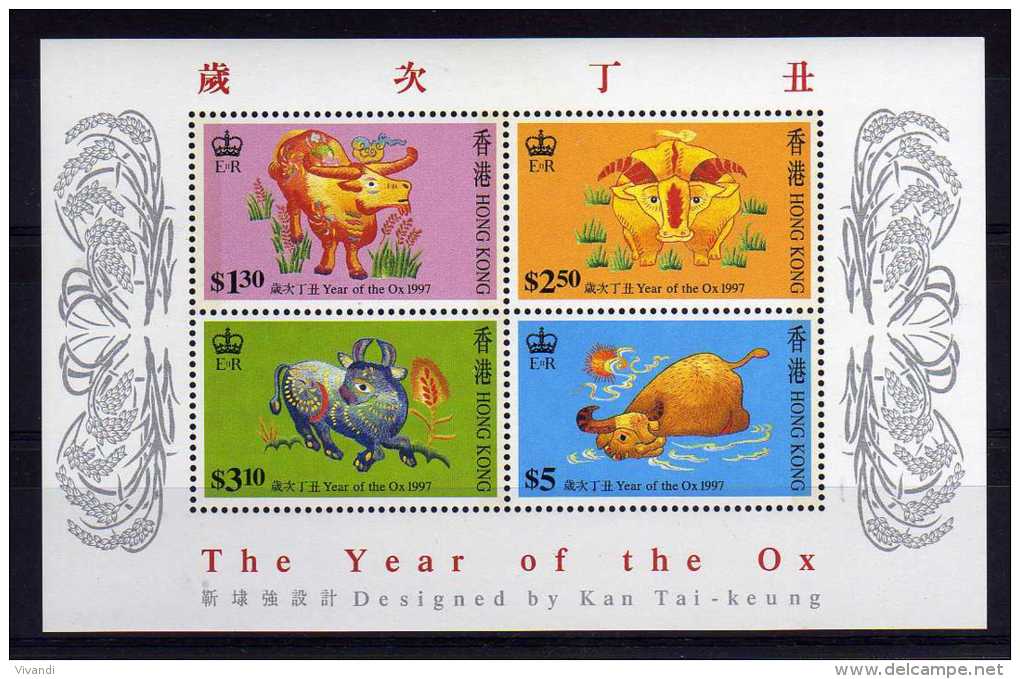 Hong Kong - 1997 - Chinese New Year/Year Of The Ox Miniature Sheet - MNH - Ongebruikt