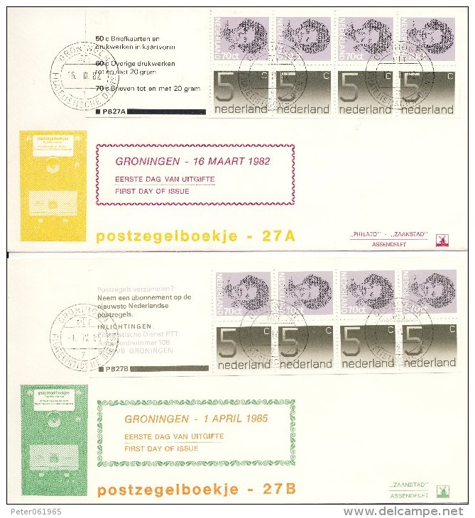 PzB Met Aanhangsel Op Philato FDC: 27a, 27b En 33b - Blanco / Open Klep (CW = € 9,50) - FDC