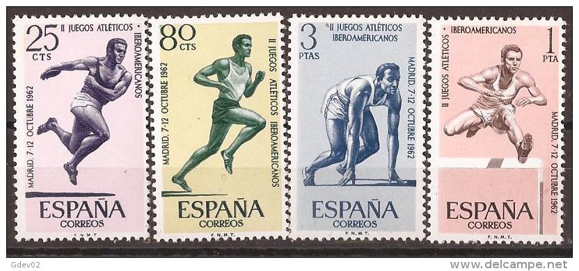 ES1450STV-LFTB120TDS.España/Spain .JUEGOS ATLETICOS IBEROAMERICANOS.Atletismo .1962.(Ed 1450/53**) - Yvert 1121-24 . - Springreiten