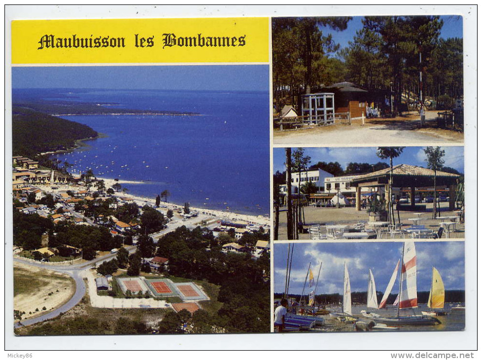 CARCANS--MAUBUISSON LES BOMBANNES--Multivues Dont Vue Aérienne Et Tennis,cpm N° 284/33  éd Artaud - Carcans