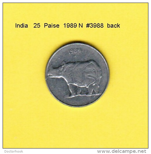 INDIA    25  PAISE  1989 N  (KM # 54) - India