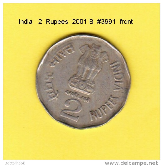 INDIA    2  RUPEES  2001 B  (KM # 154.4) - India