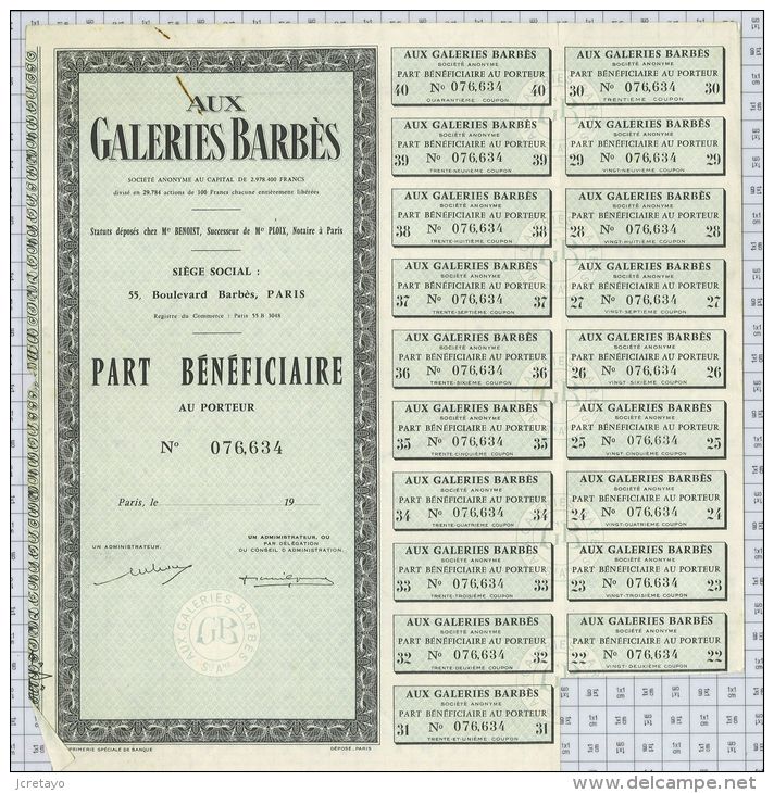 Aux Galeries Barbes - Industrie