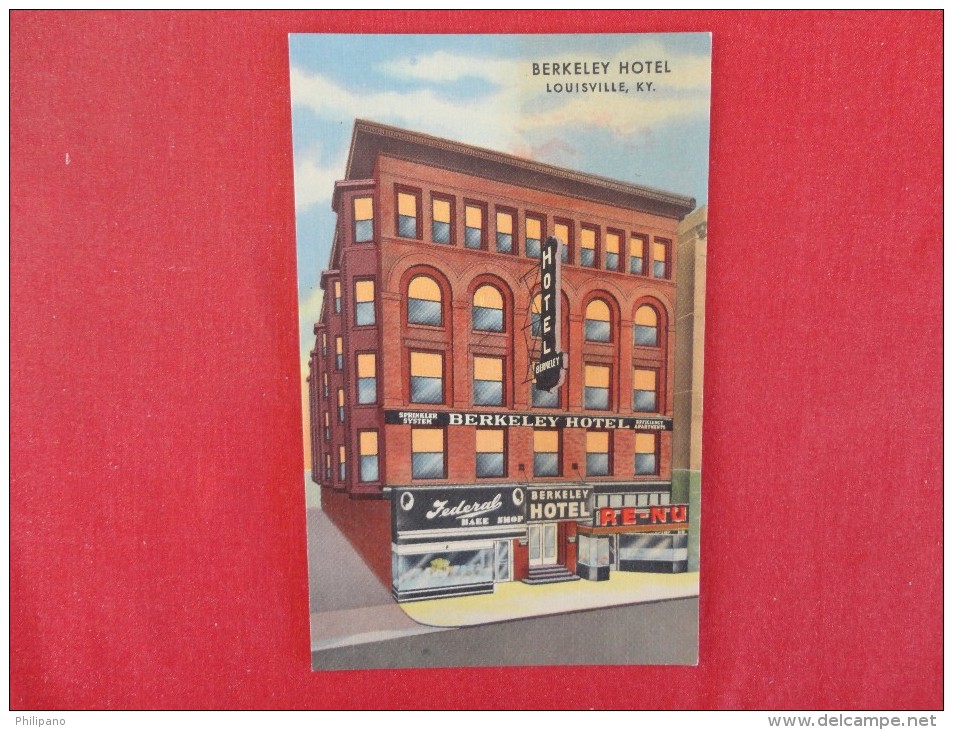 - Kentucky > Louisville   Berkley Hotel Federal Bake Shop Not Mailed Ref 1199 - Louisville