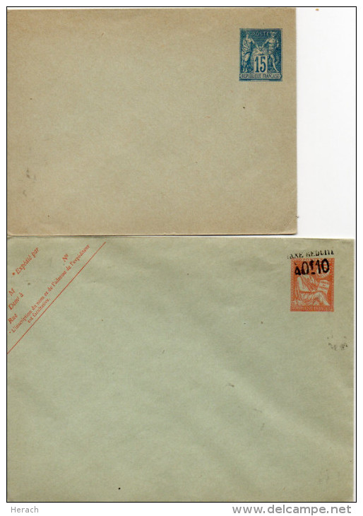 FRANCE 2 ENTIERS POSTAUX DIFFERENTS - Standard Covers & Stamped On Demand (before 1995)