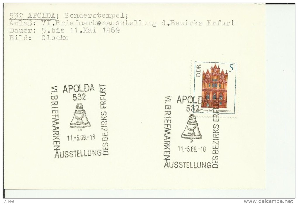 ALEMANIA APOLDA DDR EXPO FILATELICA - Other & Unclassified