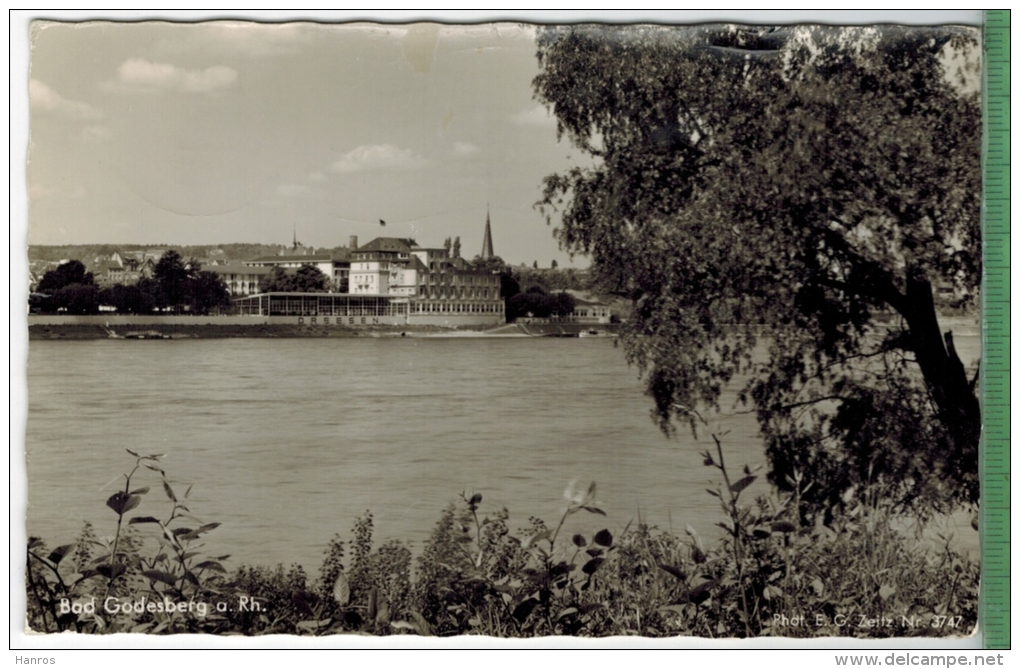 Bad Godesberg, Rheinhotel Dreesen 1957, Verlag: F. G. Zeitz K. G., Königsee, POSTKARTE Mit Frankatur,  Mit  Stempel - Gelnhausen