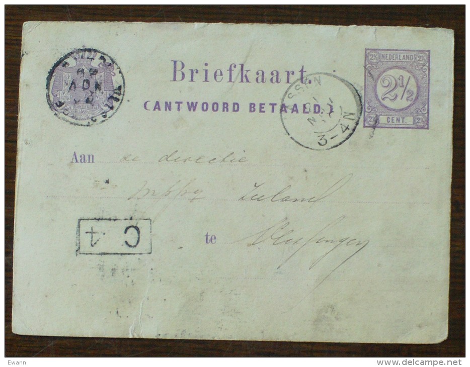 Pays-Bas - Entier Postal / BRIEFKAART - Cachet C 4 - Postal Stationery