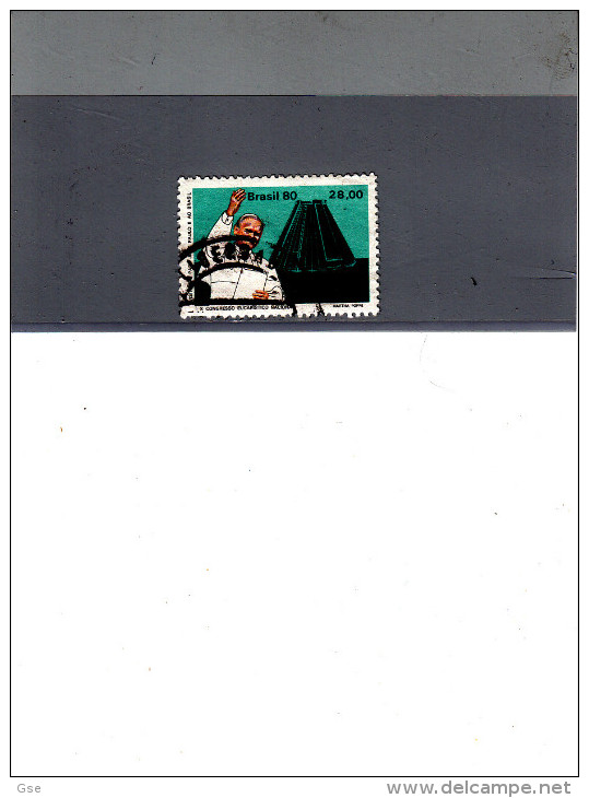 BRASILE 1980 - Yvert 1430° -   Giovanni Paolo II -religione - Oblitérés