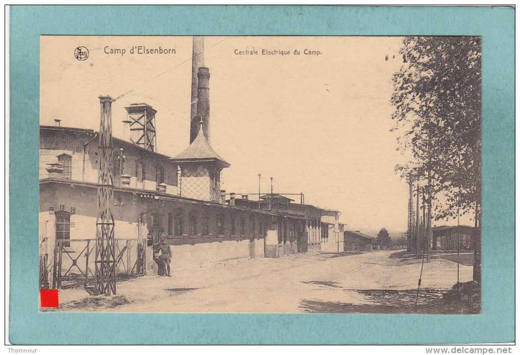 CAMP  D ' ELSENBORN  -  CENTRALE  ELECTRIQUE  DU  CAMP  -  1921  -  BELLE CARTE   ANIMEE  - - Elsenborn (camp)