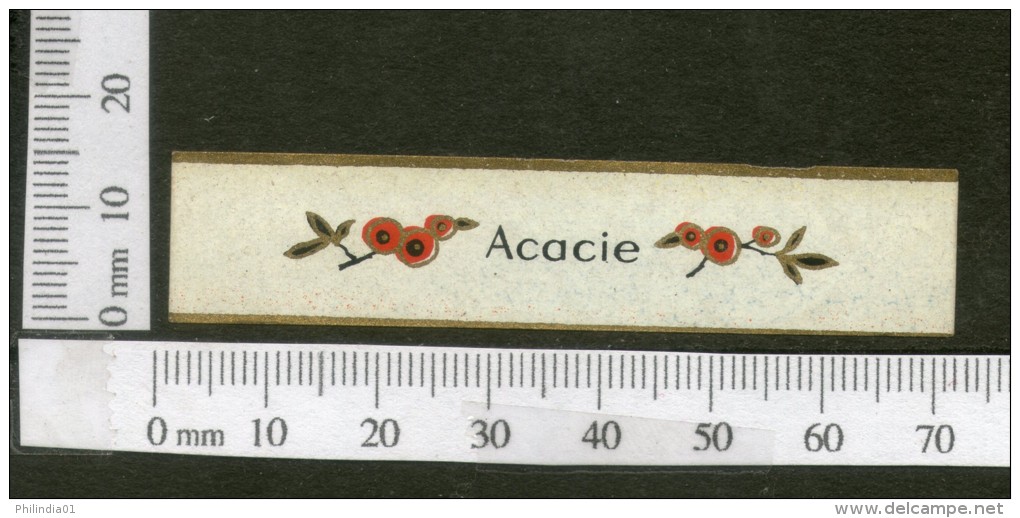 India 1950's Acacie French Print Vintage Perfume Label Multi-colour # 2704 - Labels