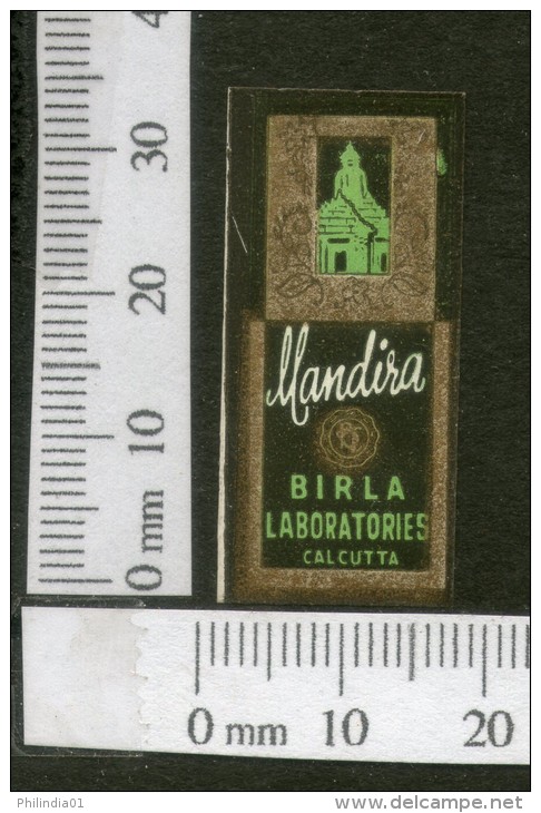 India 1950's Mandira Birla French Print Vintage Perfume Label Multi-colour # 273 - Etiketten