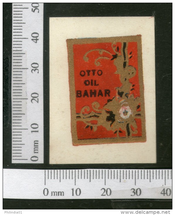 India 1950's Otto Oil Bahar French Print Vintage Perfume Label Multi-colour # 2564 - Etiketten