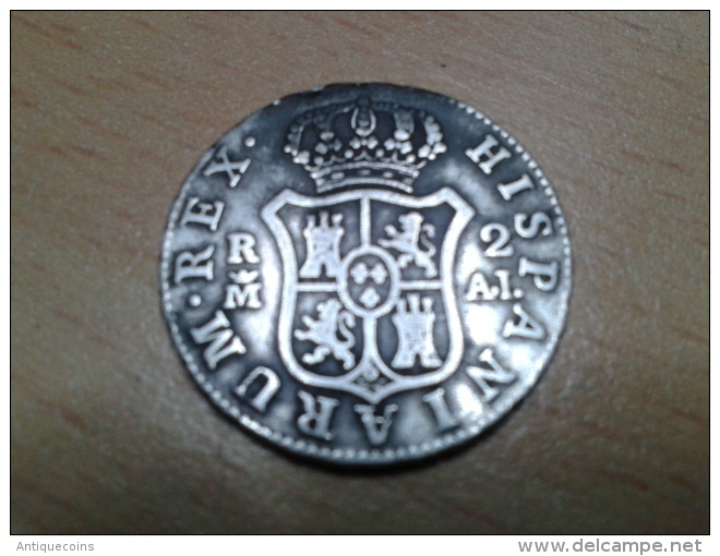 SPAIN COINS : 2 REALES 1808 AI (MADRID) - Münzen Der Provinzen
