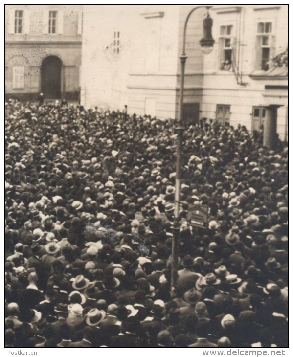 ALTE POSTKARTE GRAZ ANSCHLUSSKUNDGEBUNG 24.07.1928 Sängerbundesfest Kundgebung Denkmal Versammlung Ereignis Sängerfest - Graz