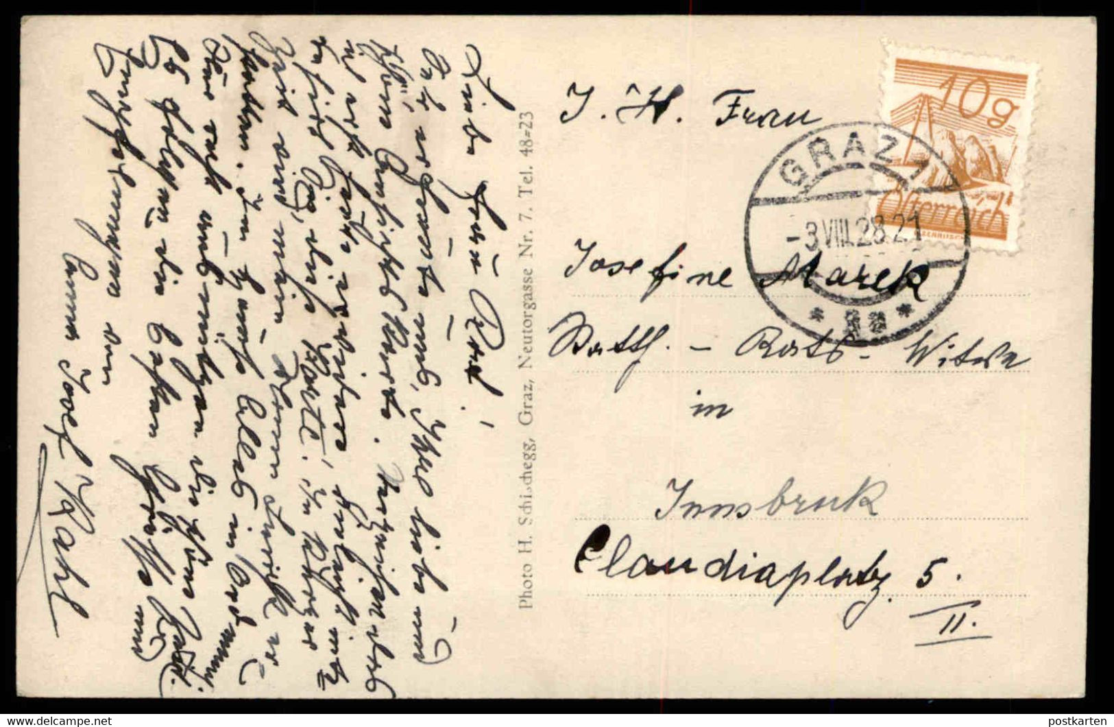 ALTE POSTKARTE GRAZ ANSCHLUSSKUNDGEBUNG 24.07.1928 Sängerbundesfest Kundgebung Denkmal Versammlung Ereignis Sängerfest - Graz