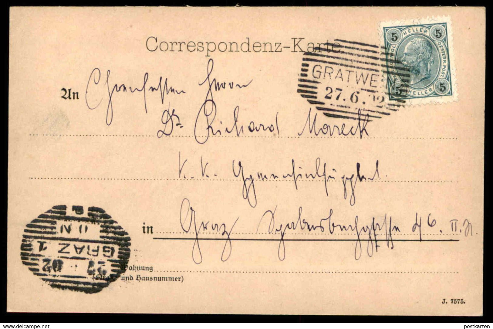 ALTE POSTKARTE GRUSS AUS ST. BARTHOLOMÄ BEI GRATWEIN OST-ANSICHT 1902 Graz Steiermark Österreich Austria Autriche Cpa - Gratwein