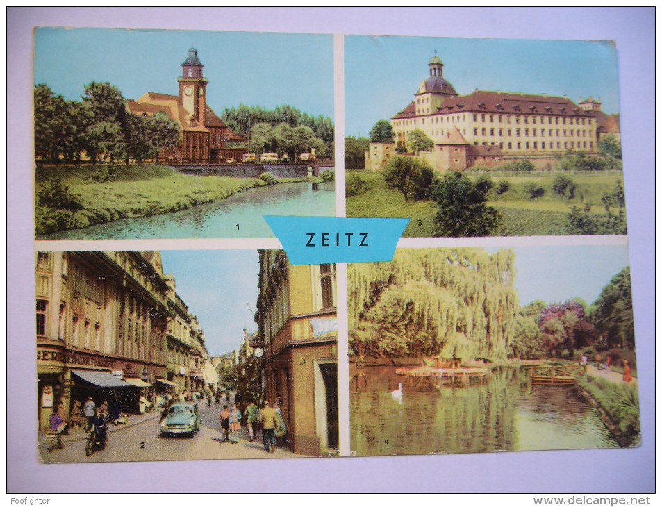 Germany: Zeitz - Bahnhof, Moritzburg, Werdische Straße - Auto Wartburg, Schwane Teich - 1972 Used - Zeitz