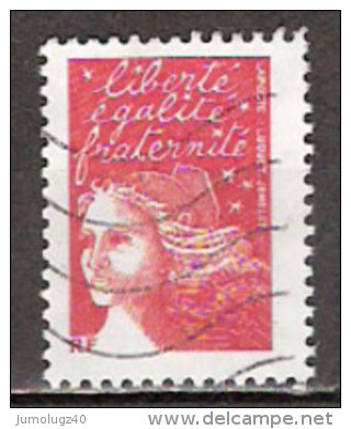 Timbre France Y&T N°3417 (09) Obl. Marianne Du 14 Juillet.  TVP.  Rouge. Cote 0.15 € - 1997-2004 Marianne Of July 14th