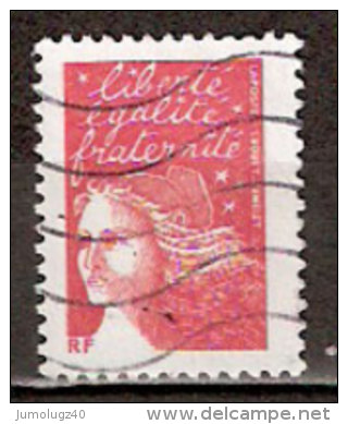 Timbre France Y&T N°3417 (10) Obl. Marianne Du 14 Juillet.  TVP.  Rouge. Cote 0.15 € - 1997-2004 Marianne Of July 14th