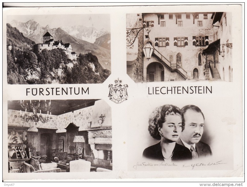 VADUZ (Liechtenstein) Schloss-Fürstentum Fürst Franz Josef II-Fürstin Cina-Noblesse-Royauté- Stempel Zürich Briefversand - Liechtenstein