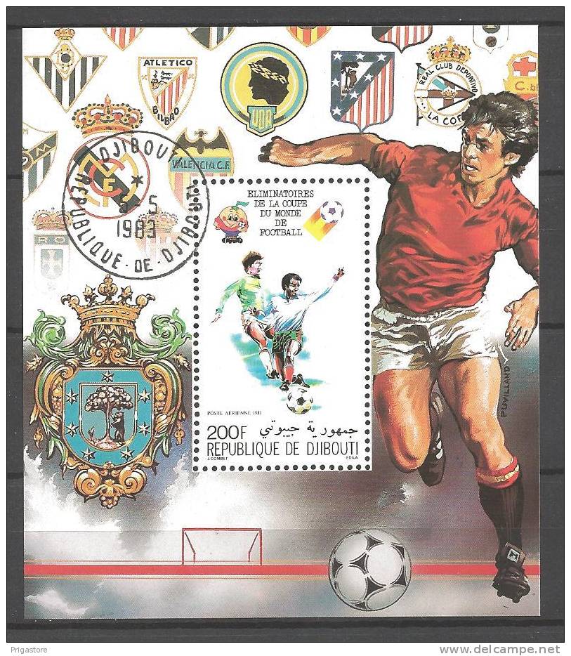 Football Djibouti 1981 Bloc Oblitéré - 1982 – Spain
