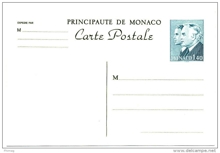 MONACO ENTIER CP ALBERT & RAINIER 1,40 - Entiers Postaux