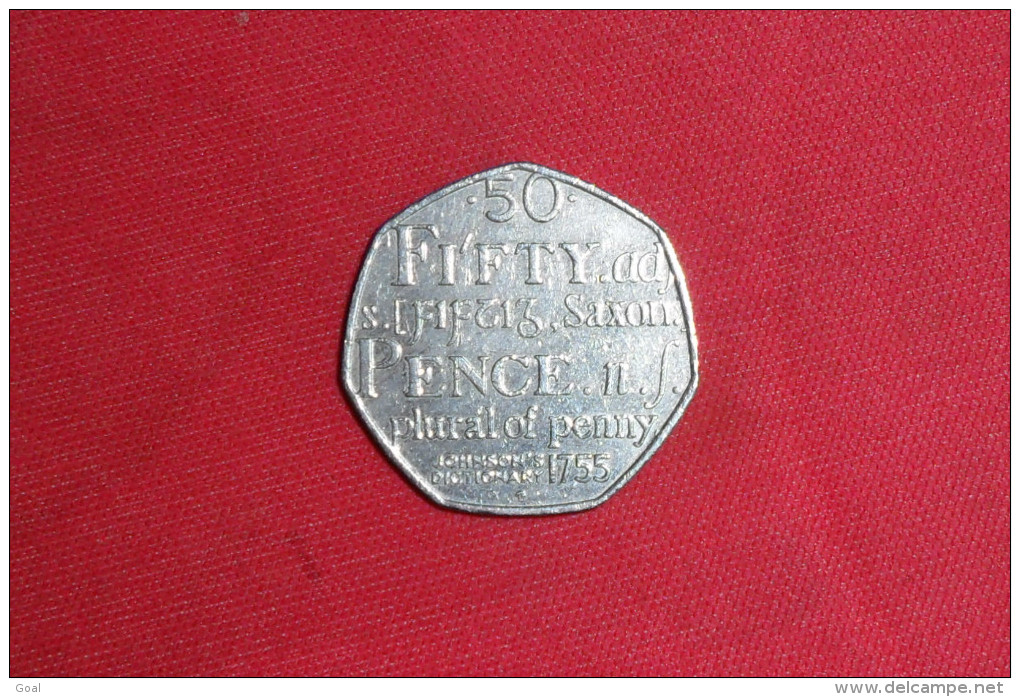 50 Pence(Grande-Bretagne)Mem Orial Dictionnary" 2005 En SUP. - 50 Pence
