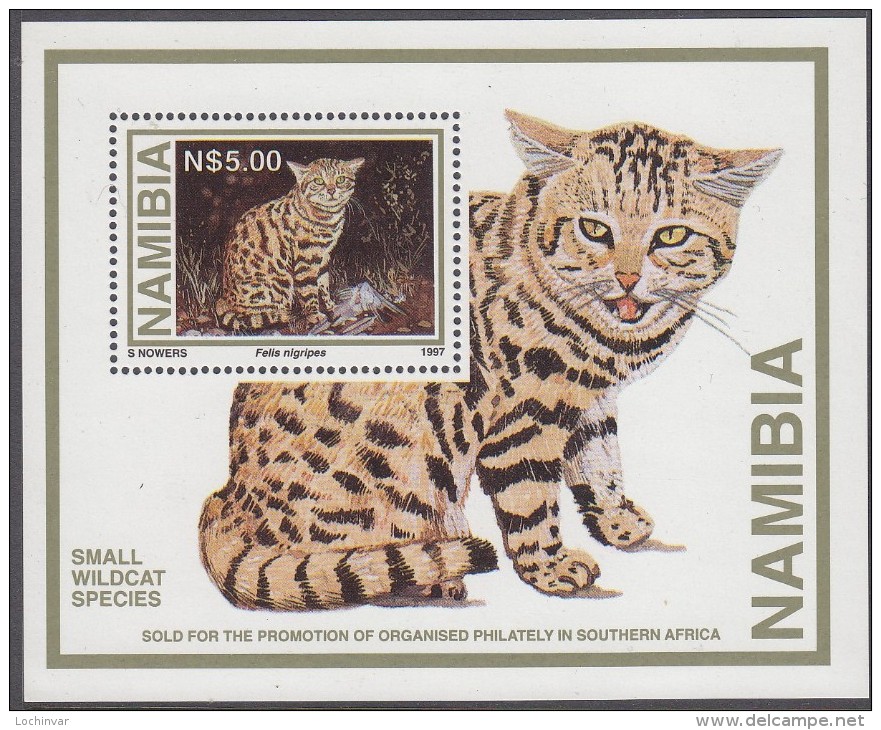 NAMIBIA, 1997 WILDCAT M/SHEET MNH - Namibia (1990- ...)