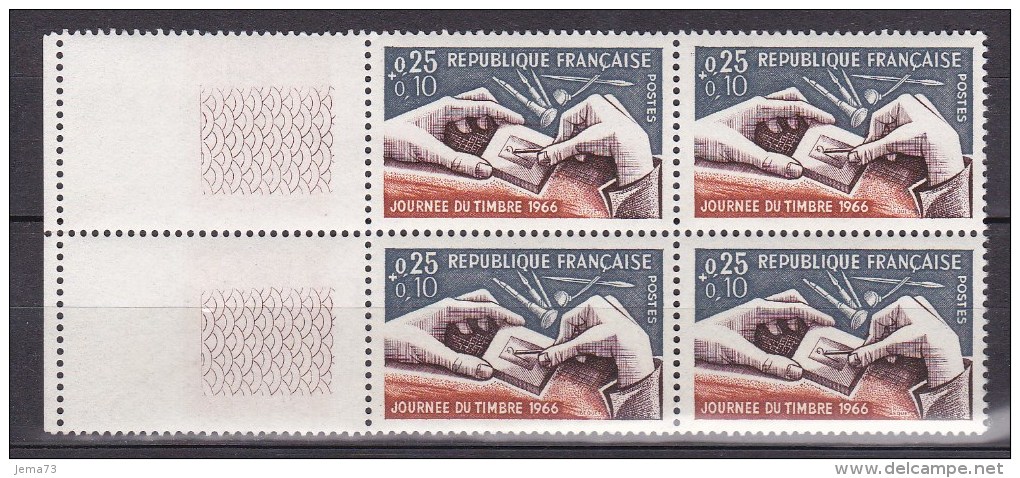 N° 1477 Journée Du Timbre: Gravure D´un Poinçon:  Bloc De 4 Timbres - Nuovi