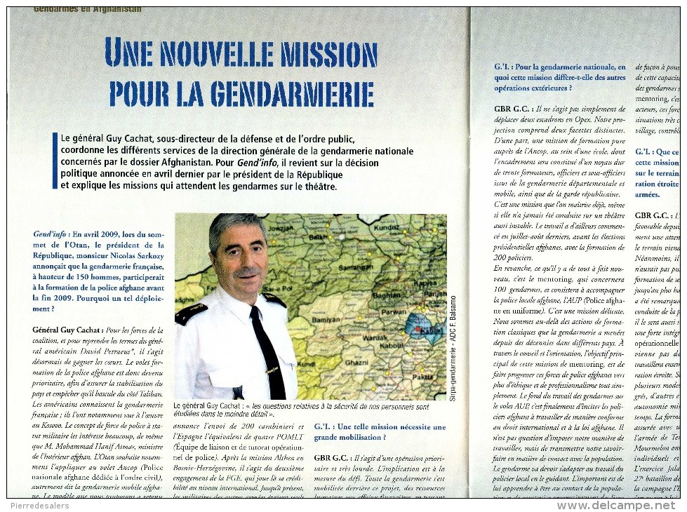 Gendarmerie B - Dossier Gendarmes En Afghanistan - Formation Police Afghane - Prévôté - Etc - Voir Sommaire Et Extraits - Polizei