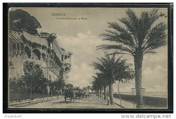 GENOVA  CIRCONVALLAZIONE A MARE    CARTOLINA FORMATO PICCOLO  FINE800 /900 NON VIAGGIATA - Genova