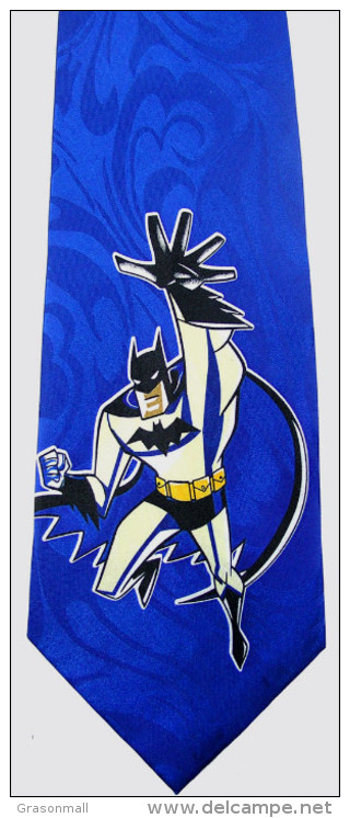 Batman Super Hero BLUE Silk Cartoon Novelty Fancy NECK TIE - Other & Unclassified