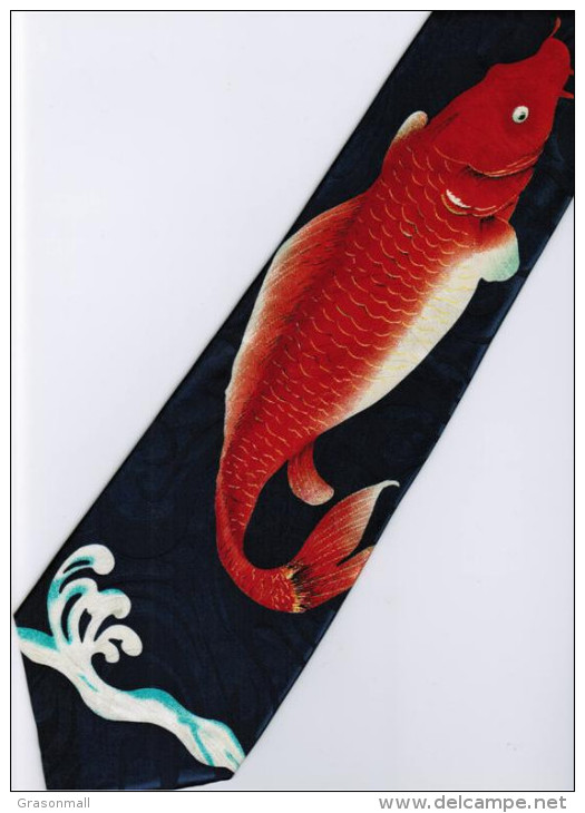 Koi Fish Marine Life #1 Silk Cartoon Novelty Fancy NECK TIE - Other & Unclassified