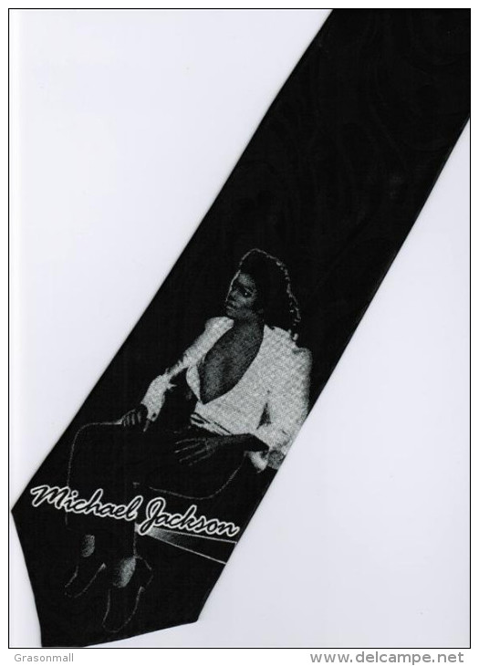 Michael Jackson MJ Super Star Singer King Of Pop #2 Silk Cartoon Novelty Fancy NECK TIE - Other & Unclassified