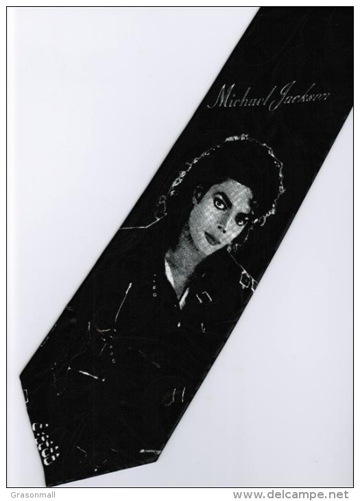 Michael Jackson MJ Super Star Singer King Of Pop #3 Silk Cartoon Novelty Fancy NECK TIE - Other & Unclassified