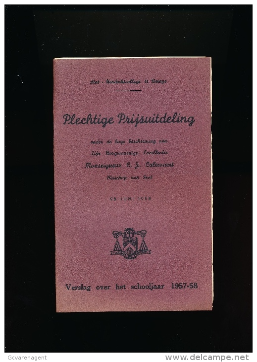 DEINZE- ST. HENDRIKSCOLLEGE - PRIJSUITDELING SCHOOLJAAR 1957 - 1958 - Deinze