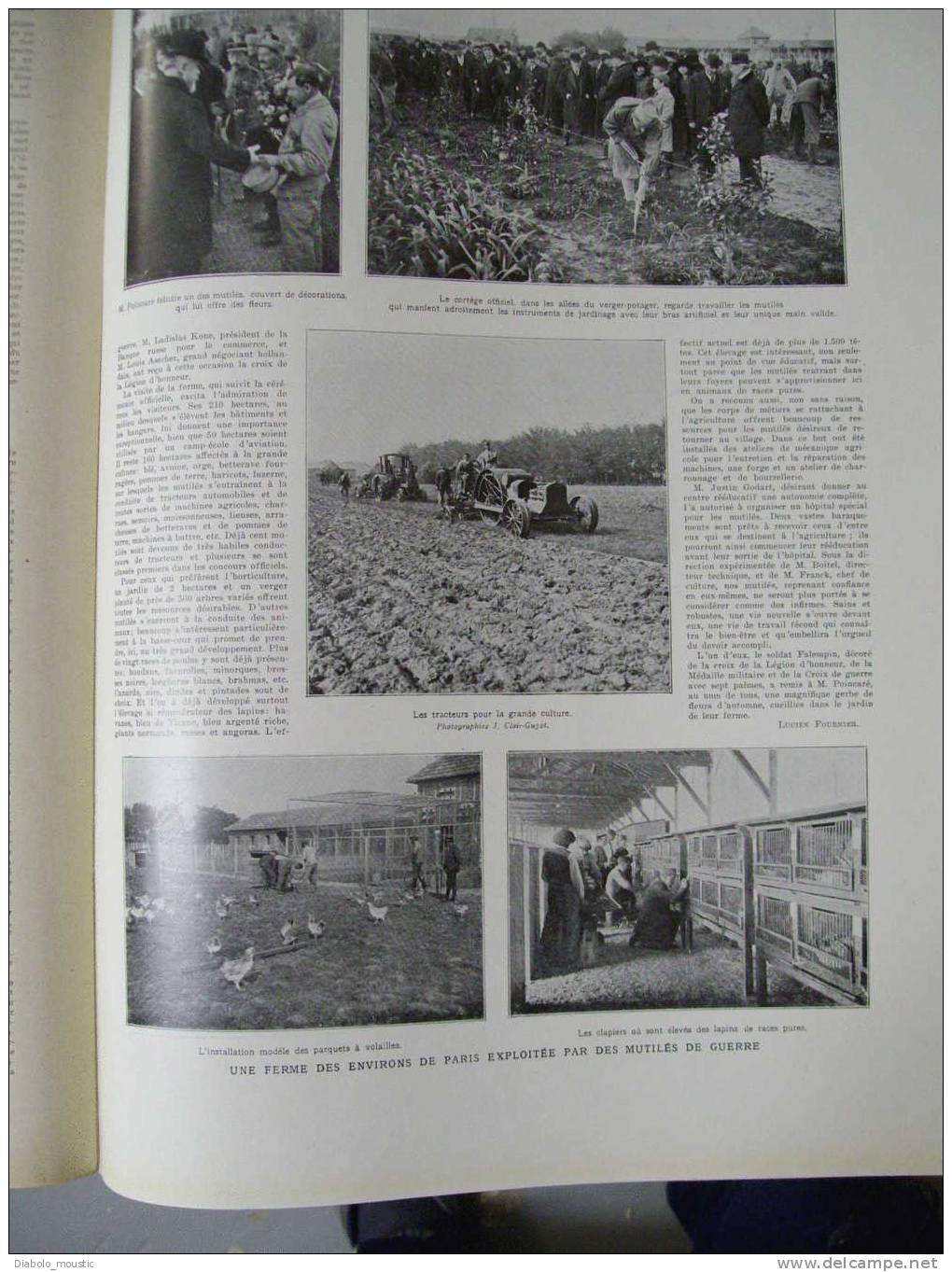 L'illustration  20 Oct. 1917 :Chromo Gen. ANTHOINE ; Pêcheurs Au Combat ; CINCINNATI (USA) ; Les Mutilés Au Travail ... - L'Illustration