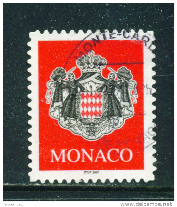 MONACO - 2001  Arms  No Value Indicated  Self Adhesive  Used As Scan - Used Stamps