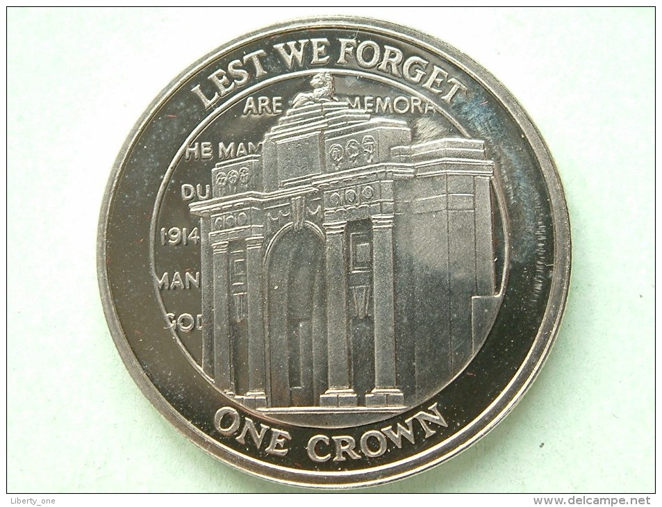 2008 - 1 Crown LEST WE FORGET / KM ... ( Uncleaned Coin / For Grade, Please See Photo ) !! - Gibraltar