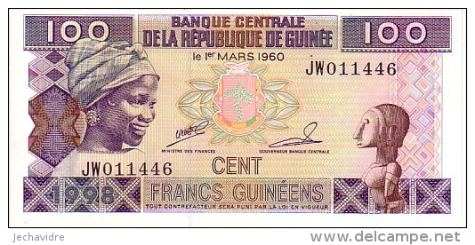 GUINEE   100 Francs Guinéens  Emission De 1998    Pick 35     ***** BILLET  NEUF ***** - Guinée