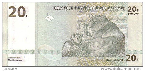 CONGO   20 Francs  Daté Du 30-06-2003    Pick 94     ***** BILLET  NEUF ***** - Repubblica Del Congo (Congo-Brazzaville)