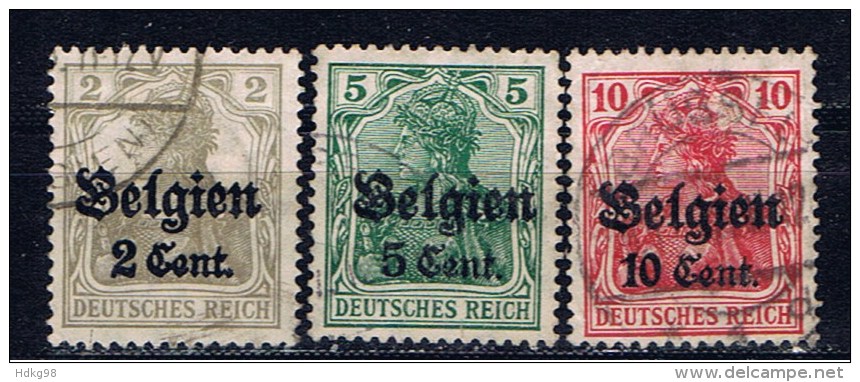 DR Belgien 1916 Mi 10 12 14 Germania - Occupation 1914-18